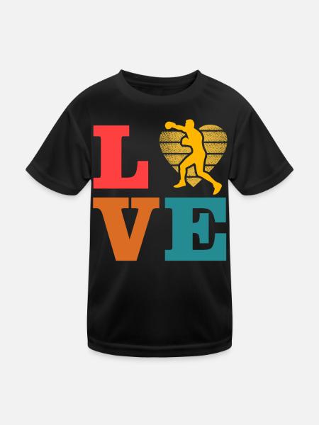 Boxen - Kinder Funktions-T-Shirt - Schwarz - Vorne