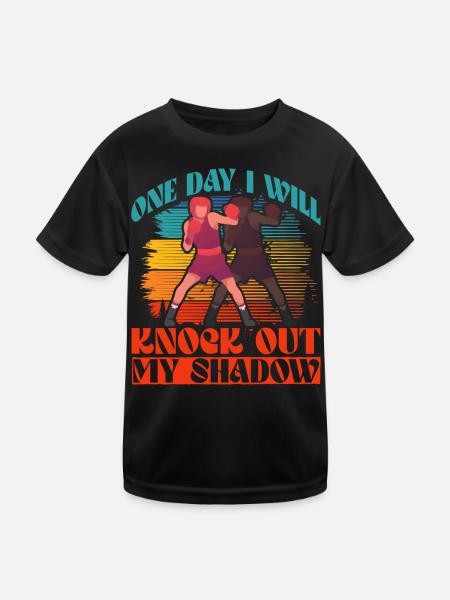 One day I will knock out my Shadow - Kids Functional T-Shirt - black - Front