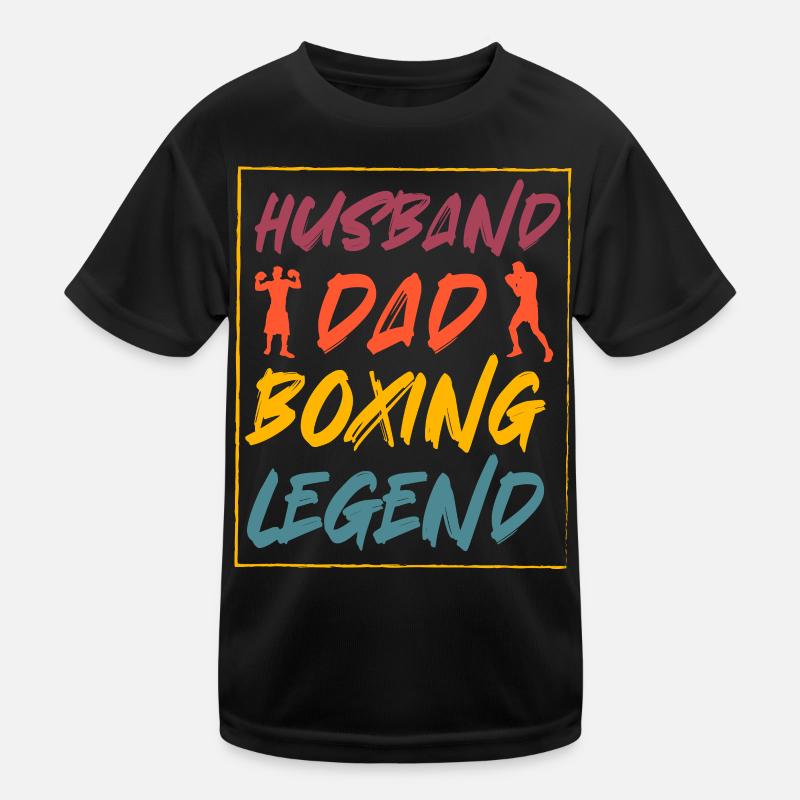 Ehemann Vater Boxlegende Kinder Funktions-T-Shirt