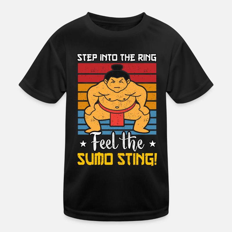Treten Sie in den Ring, spüren Sie den Sumo-Stachel Kinder Funktions-T-Shirt