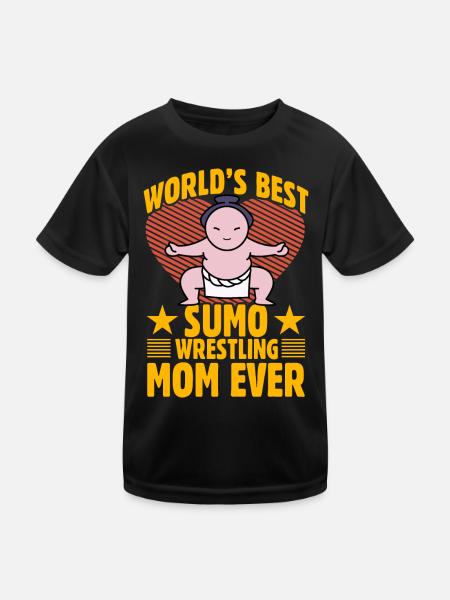 World's best Sumo Wrestling Mom ever - Kids Functional T-Shirt - black