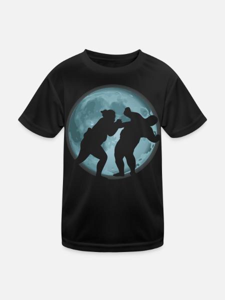 Sumo - Kinder Funktions-T-Shirt - Schwarz - Vorne