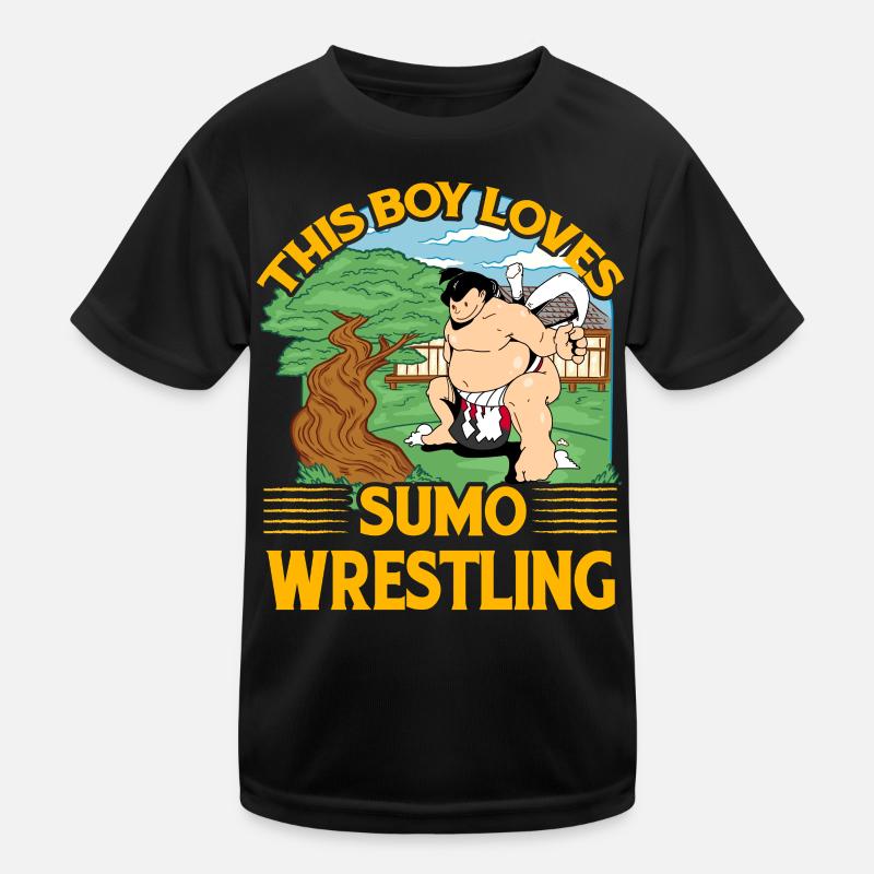 Dieser Junge liebt Sumo-Ringen Kinder Funktions-T-Shirt