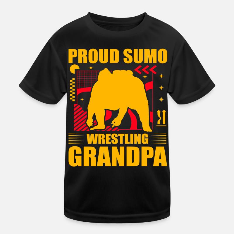 Stolzer Sumo-Ringer-Opa Kinder Funktions-T-Shirt