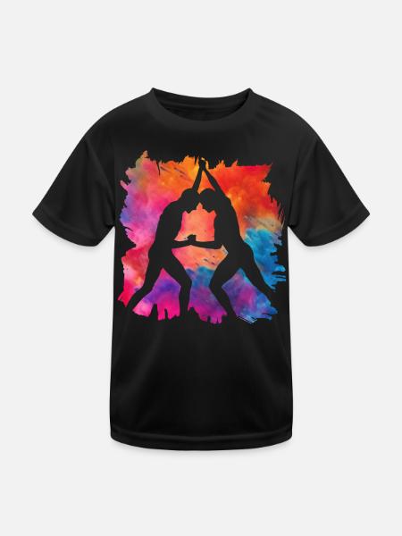 Lutte - T-shirt sport Enfant - noir - Devant