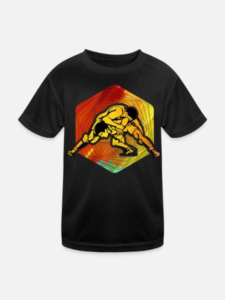 Lutte - T-shirt sport Enfant - noir - Devant
