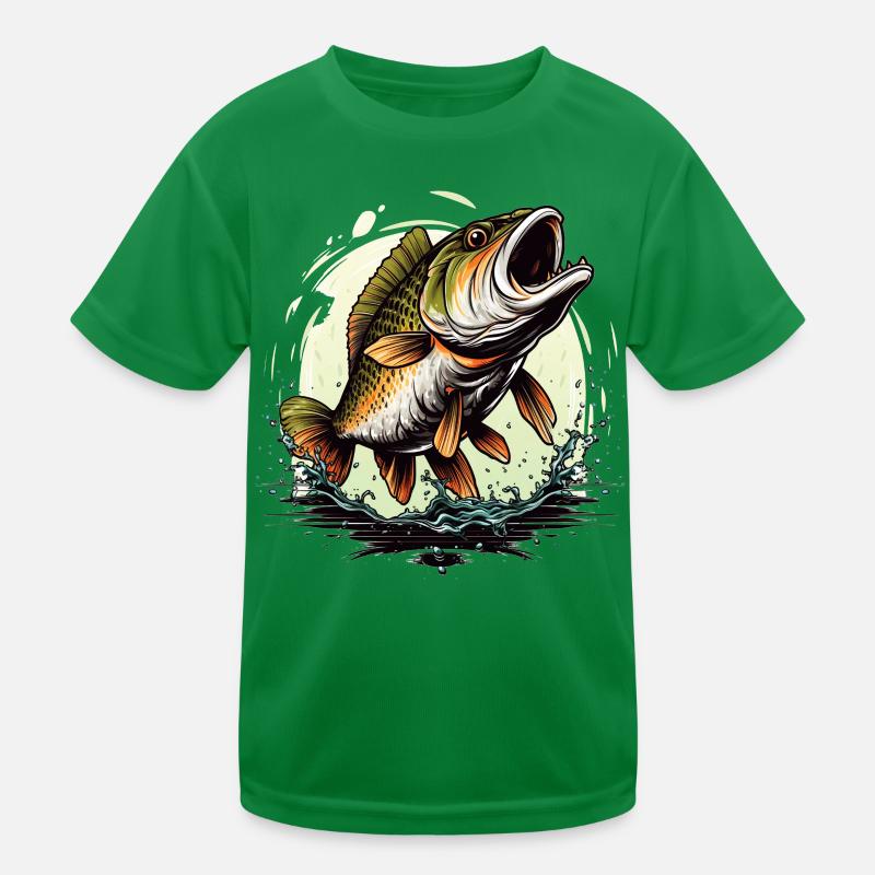Bass Fish Kids Functional T-Shirt