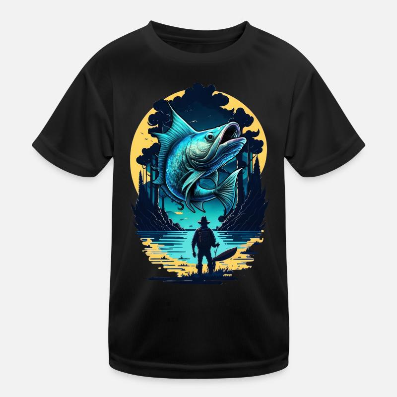 Bass Fish Kids Functional T-Shirt