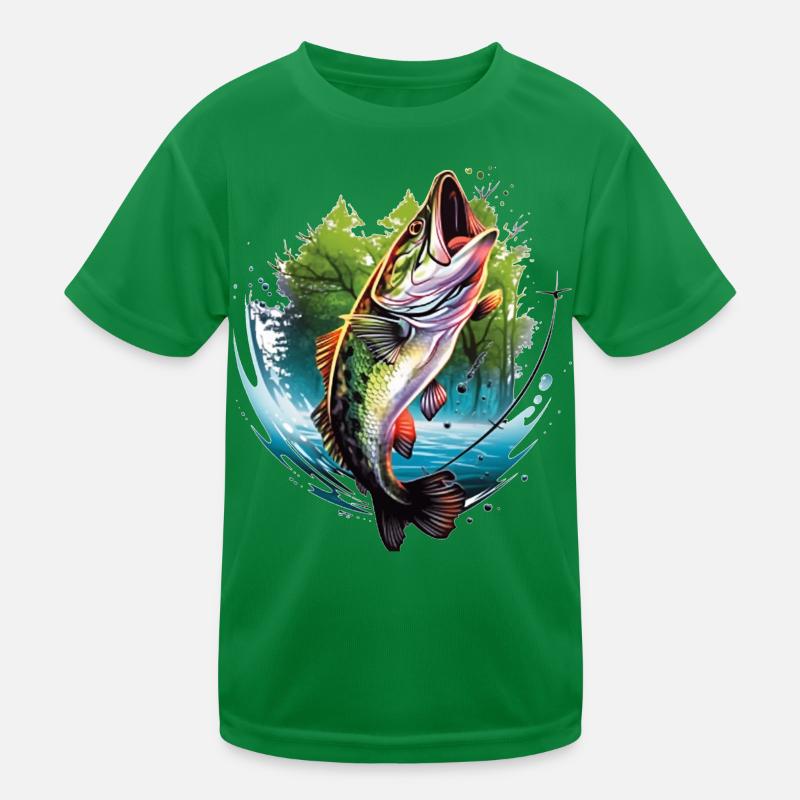 Bass Fish Kids Functional T-Shirt