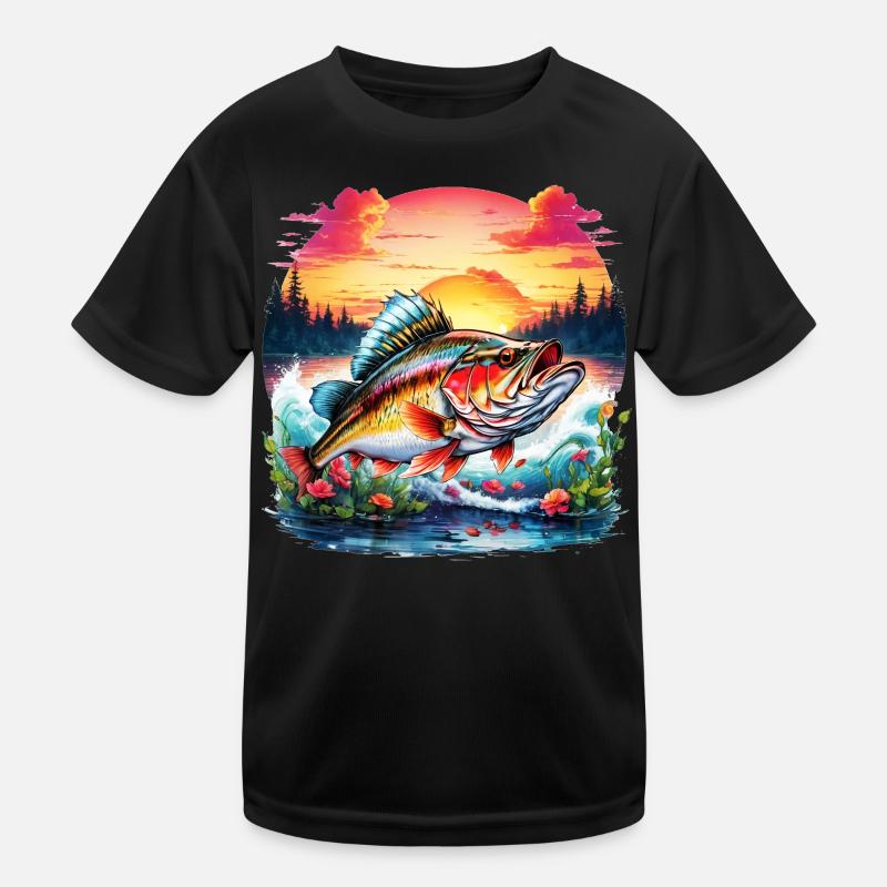 Barsch-Fisch Kinder Funktions-T-Shirt