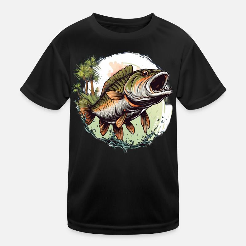 Bass Fish Kids Functional T-Shirt