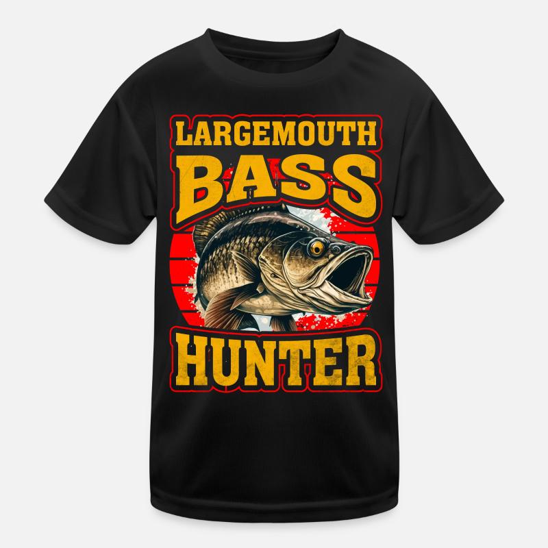 Forellenbarsch-Jäger Kinder Funktions-T-Shirt