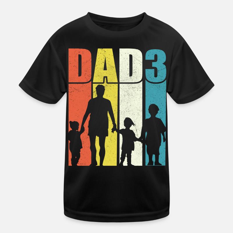 Père de trois enfants T-shirt sport Enfant