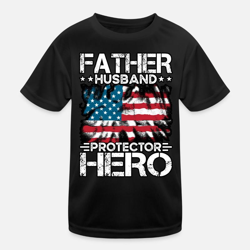 Vater, Ehemann, Beschützer, Held Kinder Funktions-T-Shirt