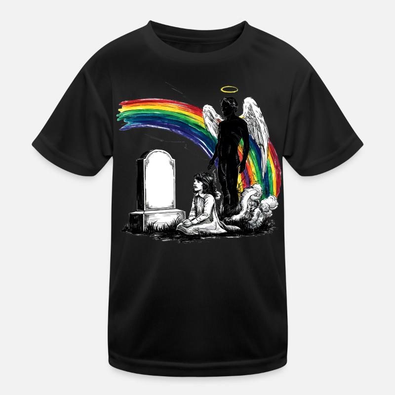 Father Daughter Mourning Grave Kids Functional T-Shirt