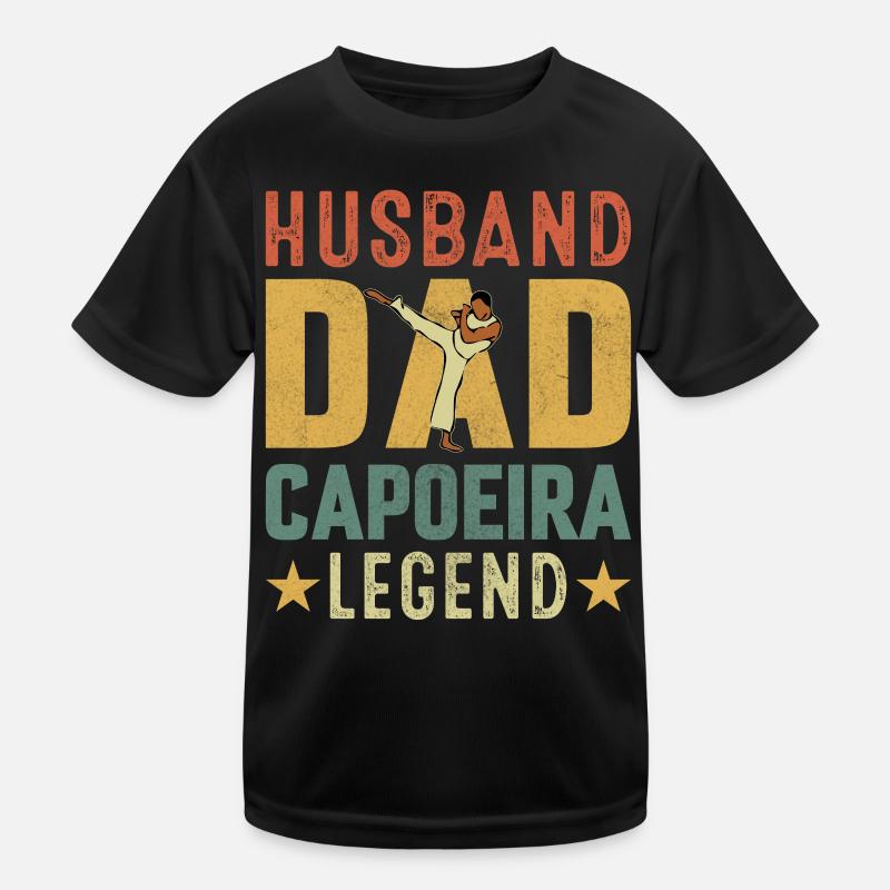 Ehemann Papa Capoeira Legende Kinder Funktions-T-Shirt