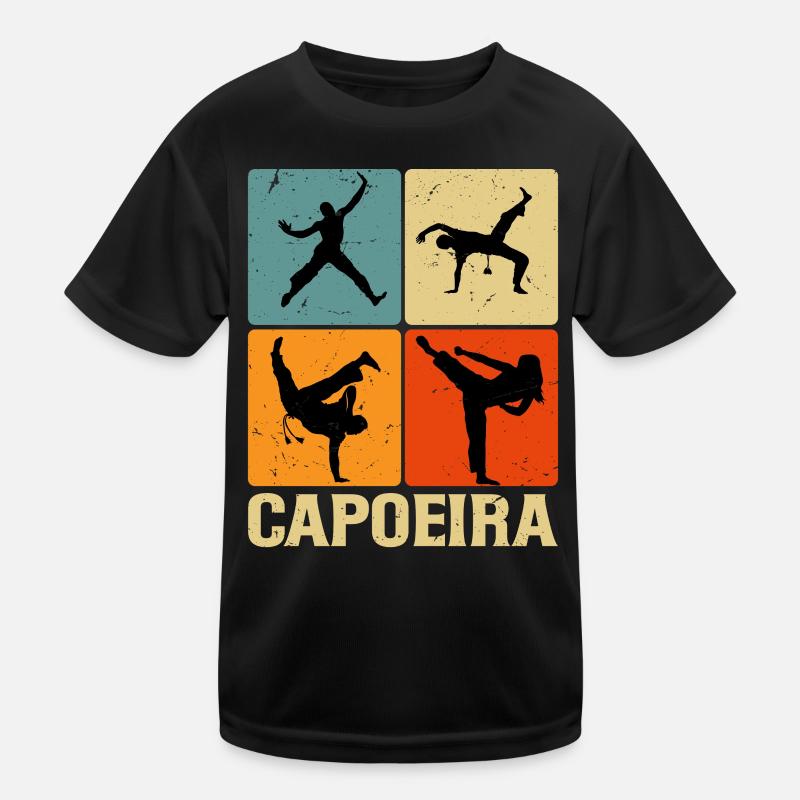 Capoeira - Kinder Funktions-T-Shirt - Schwarz