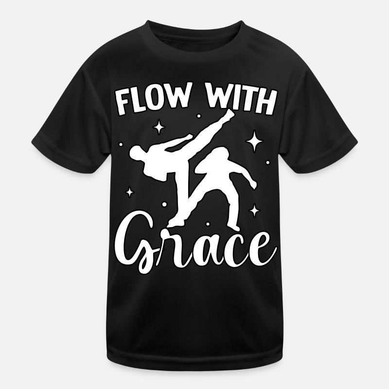Mit Anmut fließen Kinder Funktions-T-Shirt