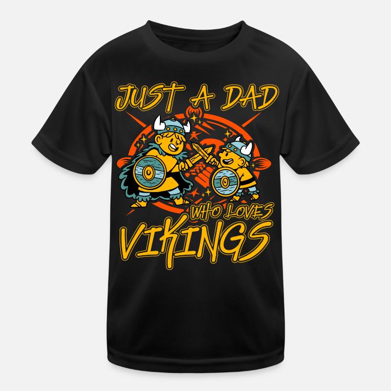 Juste un papa qui aime les Vikings T-shirt sport Enfant