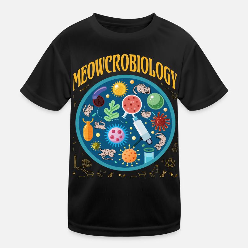 Meowcrobiology Kids Functional T-Shirt