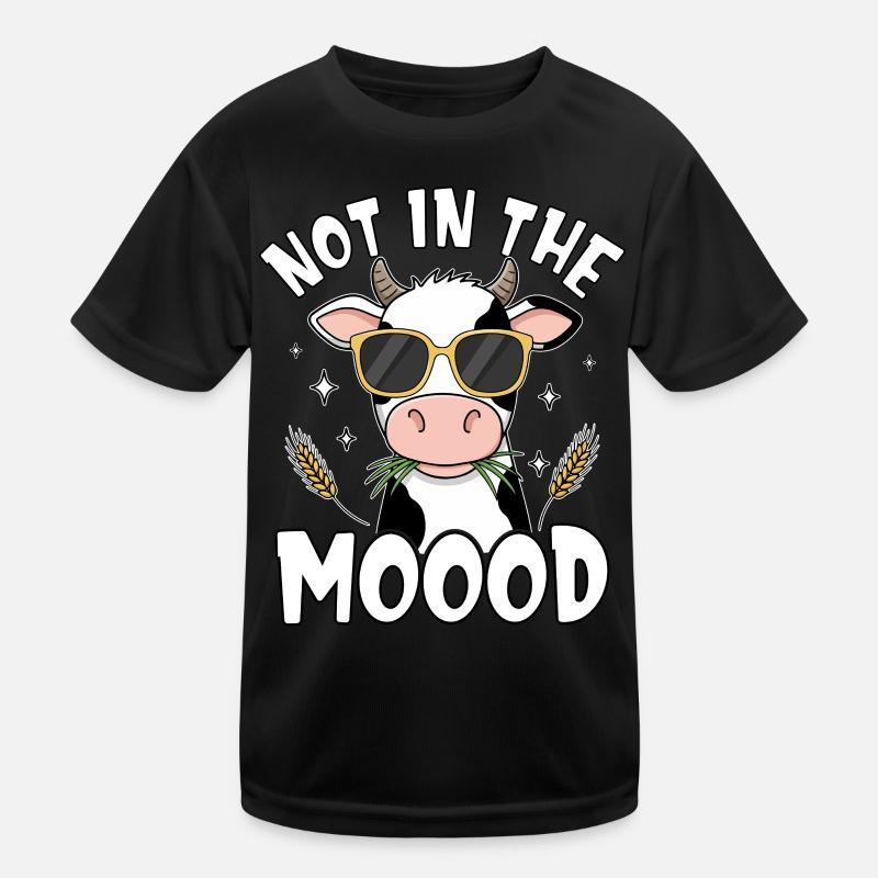 Nicht in der Moood-Kuh Kinder Funktions-T-Shirt
