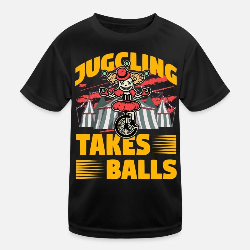 Jonglieren braucht Bälle Kinder Funktions-T-Shirt