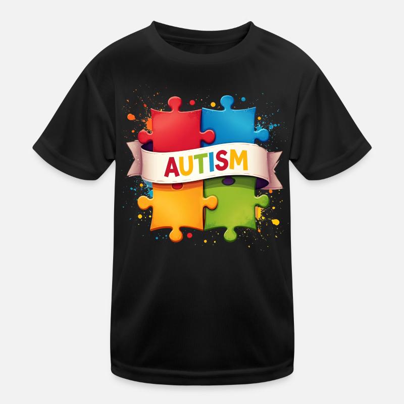 Autism Puzzle Kids Functional T-Shirt