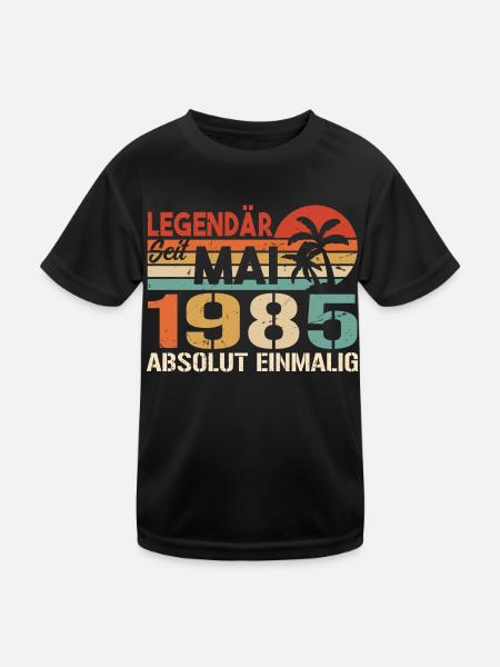 Légendaire depuis mai 1985 - Anniversaire en mai 1985 - T-shirt sport Enfant - noir - Devant