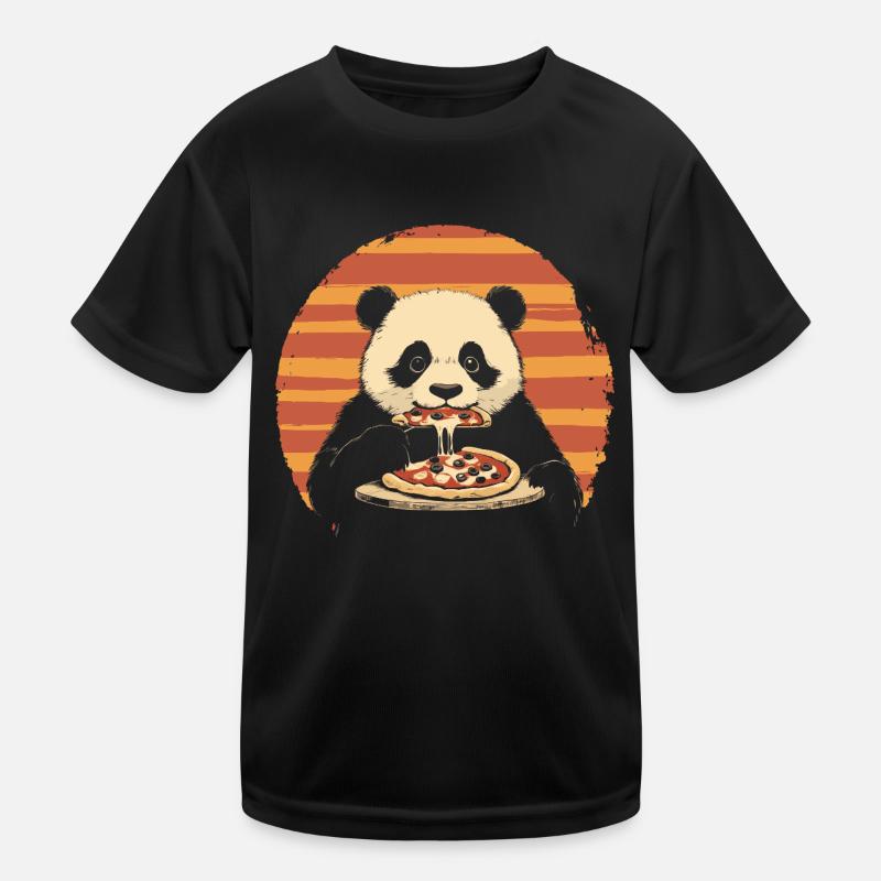 Panda mange de la pizza T-shirt sport Enfant