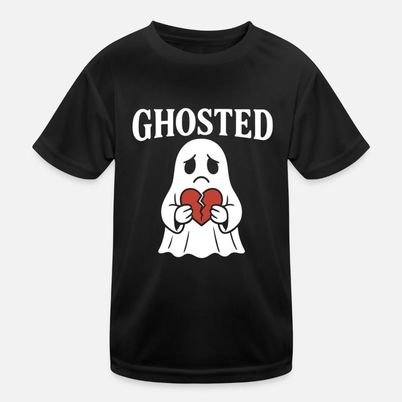 Ghosted – Süßes Trauriges Gespenst mit Herz Kinder Funktions-T-Shirt