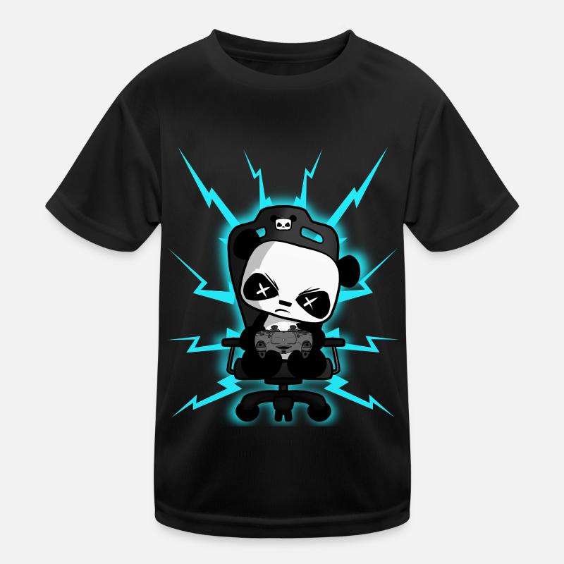 Süßer Gaming Panda, PEW PEW, Halloween, Horror Kinder Funktions-T-Shirt