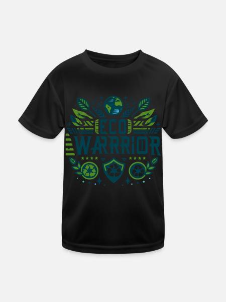 Eco-Hero: For the Planet - Kids Functional T-Shirt - black - Front