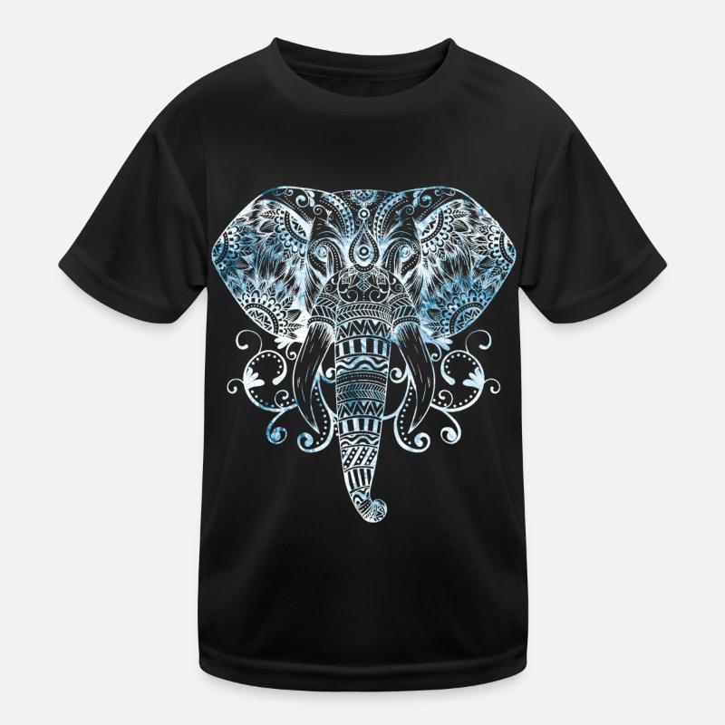ELEPHANT MANDALA SPIRITUALITY GANESHA BUDDHISM Kids Functional T-Shirt