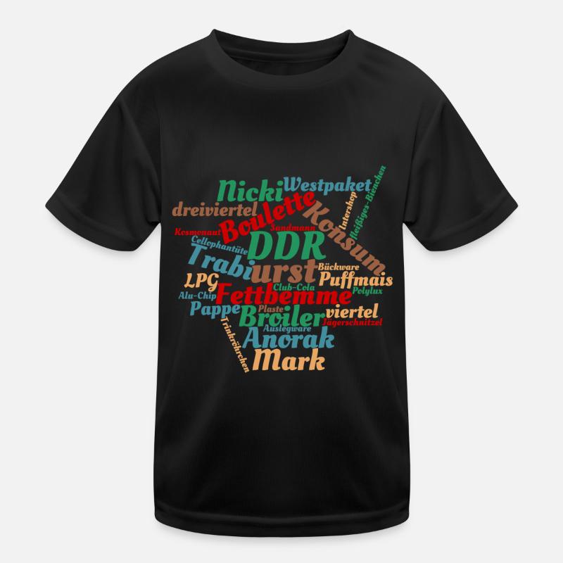 DDR Ostalgie Wörtersammlung Kinder Funktions-T-Shirt
