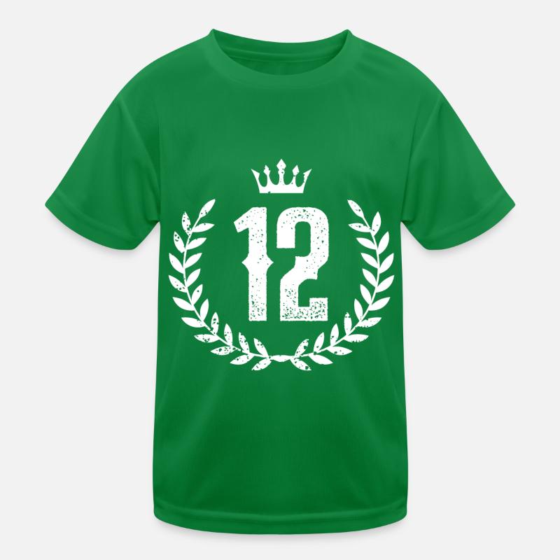12 Nombre de couronne T-shirt sport Enfant