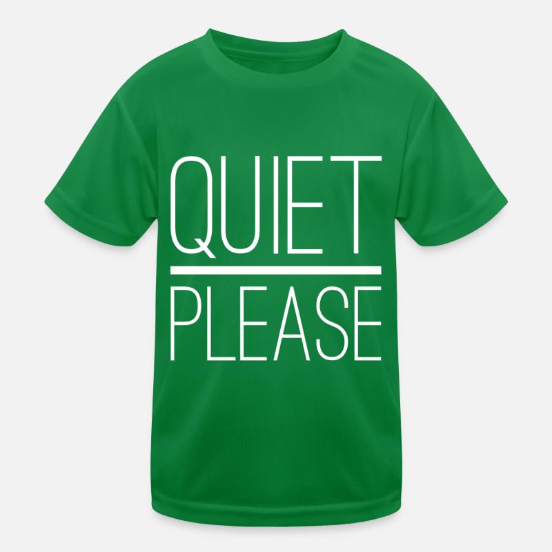 Ruhig Bitte schweigen Sie sich nicht Lärm Kinder Funktions-T-Shirt