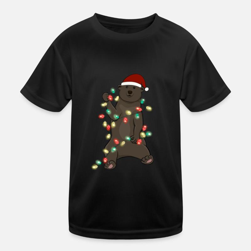 Lumières de Noël Ours Noël T-shirt sport Enfant