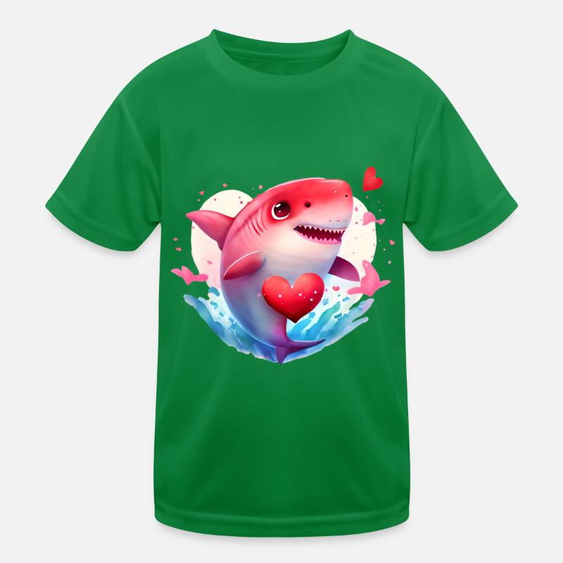 Cadeau de Saint-Valentin Shark T-shirt sport Enfant
