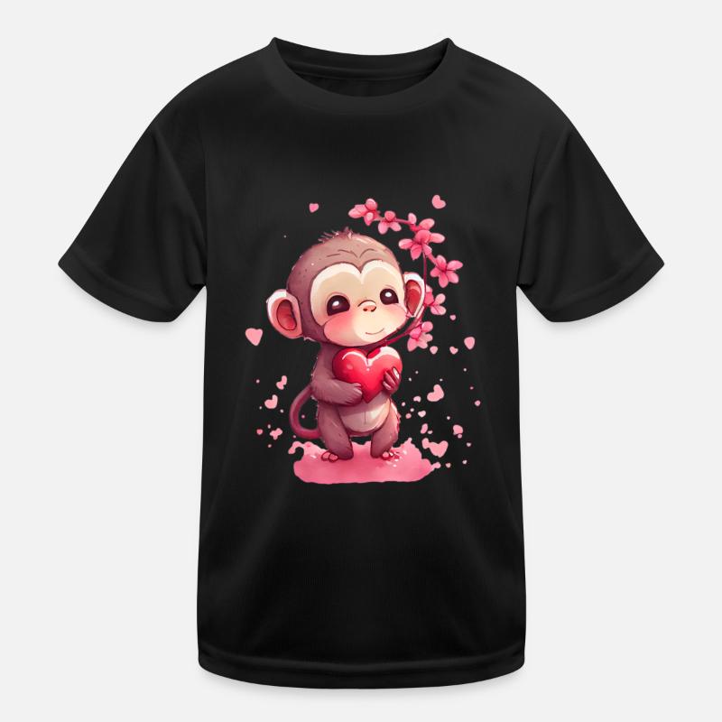 Cadeau de Saint-Valentin Monkey T-shirt sport Enfant