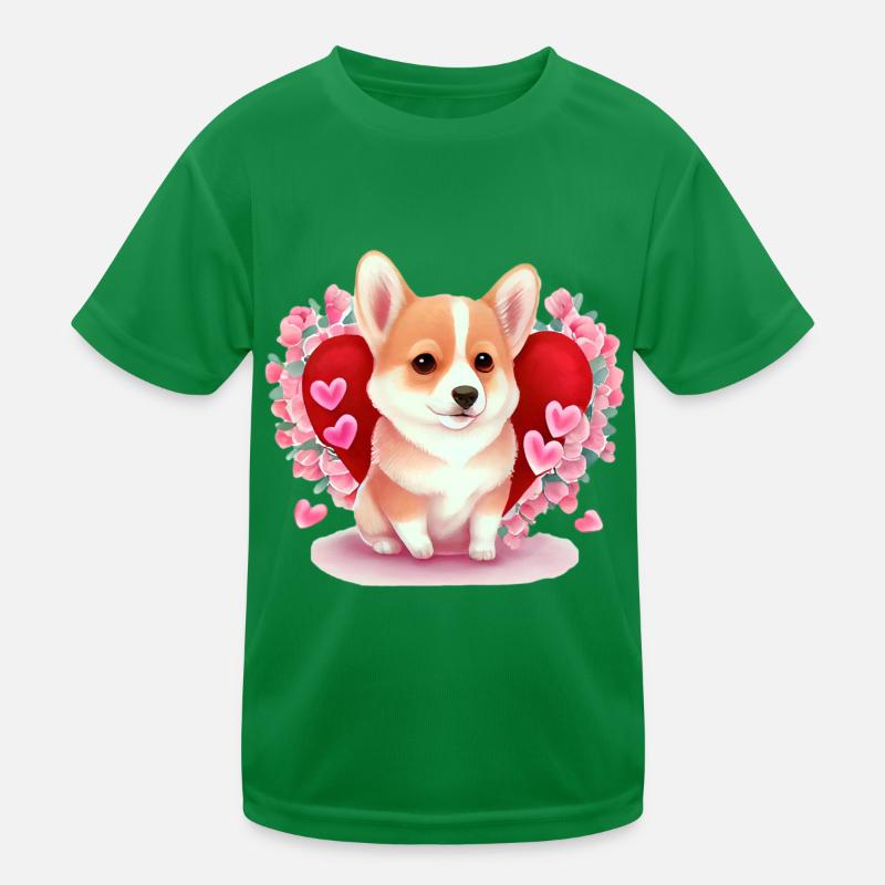 Dog Valentine's Day Gift Kids Functional T-Shirt
