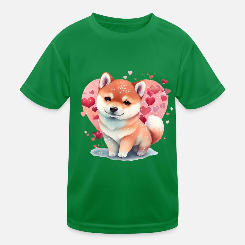 Dog Valentine's Day Gift Kids Functional T-Shirt