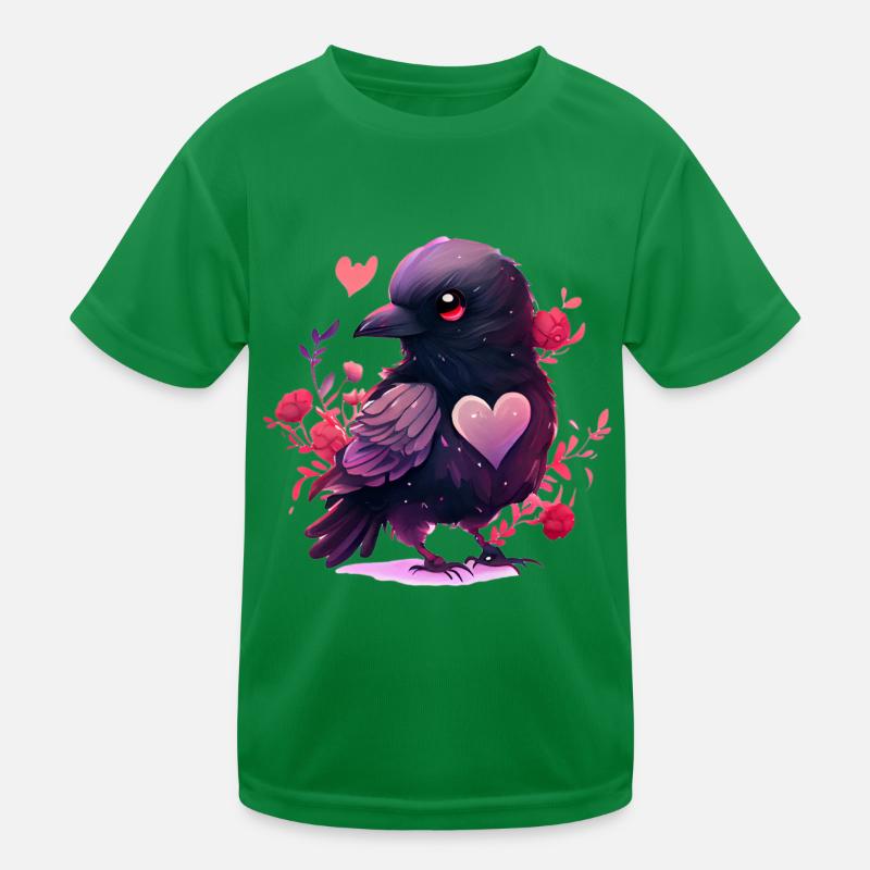 Rabe Valentinstag Geschenk Kinder Funktions-T-Shirt