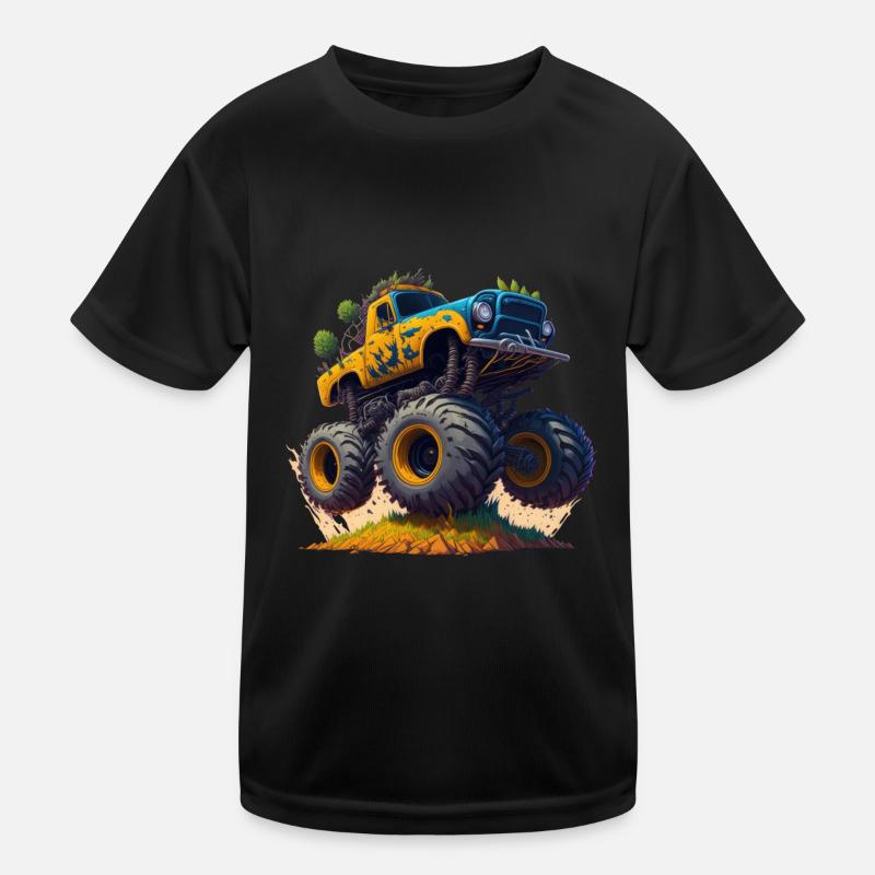 Monstertruck Kinder Funktions-T-Shirt