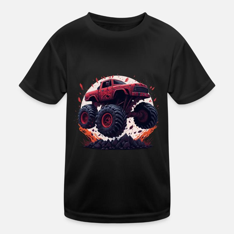 Monstertruck Kinder Funktions-T-Shirt