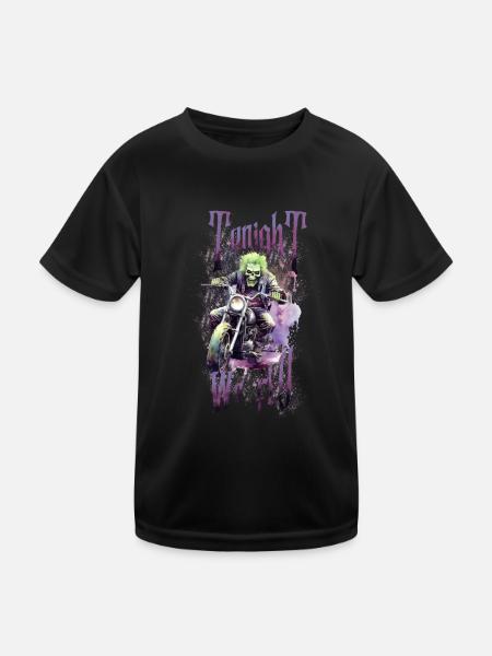 Halloween Pumpkin Horror - Kids Functional T-Shirt - black - Front