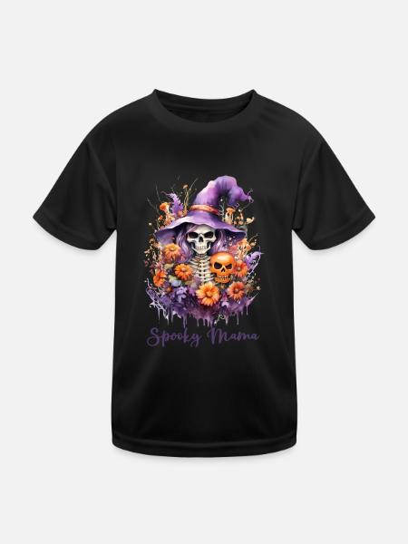 Halloween Pumpkin Horror - Kids Functional T-Shirt - black - Front