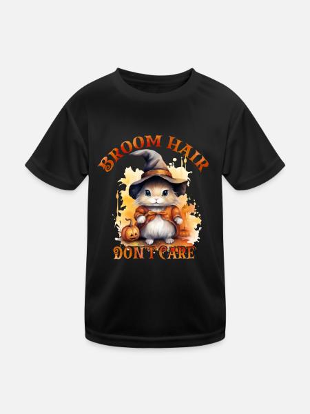 Halloween Pumpkin Horror - Kids Functional T-Shirt - black - Front