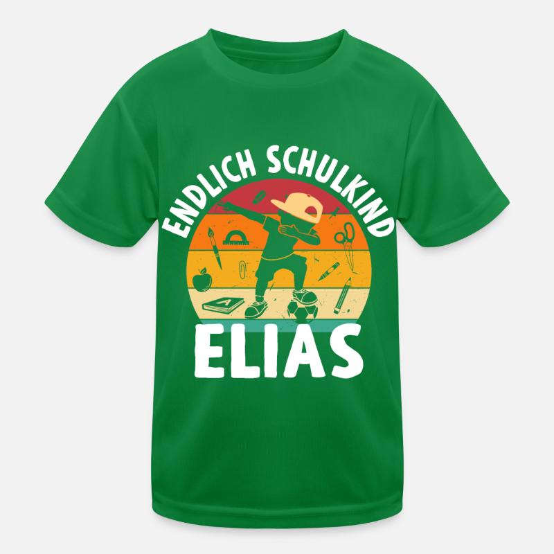 Endlich Schulkind Noah Dabbing Schüler Kinder Funktions-T-Shirt