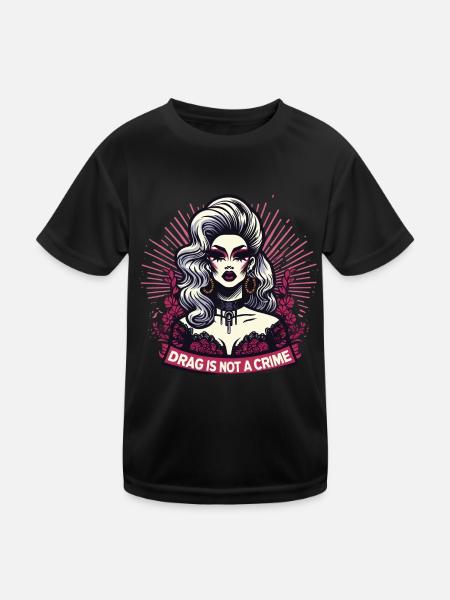 Culture drag exclusive et inspiration drag queen - T-shirt sport Enfant - noir - Devant