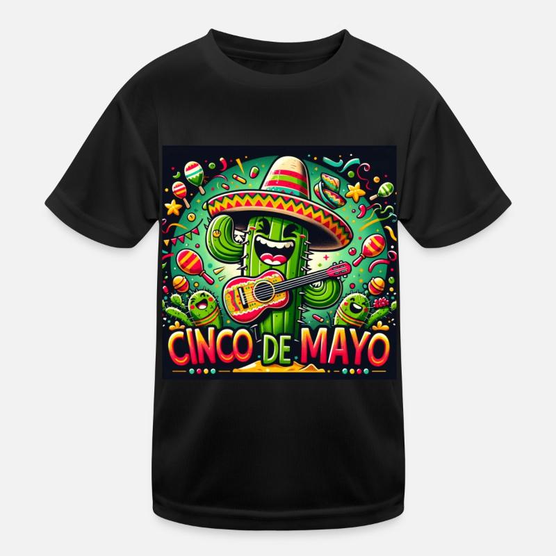 Cinco de Mayo Kaktus Kinder Funktions-T-Shirt